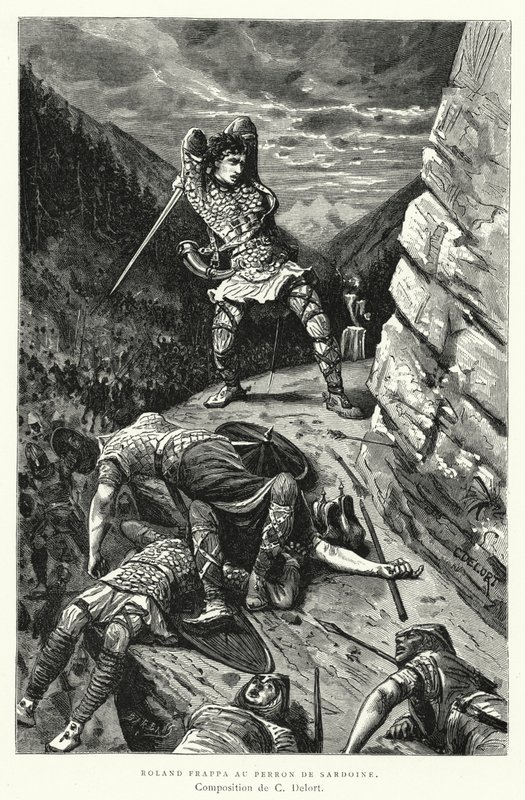 Roland Frappa Au Perron De Sardoine (gravür) by Charles Edouard Delort