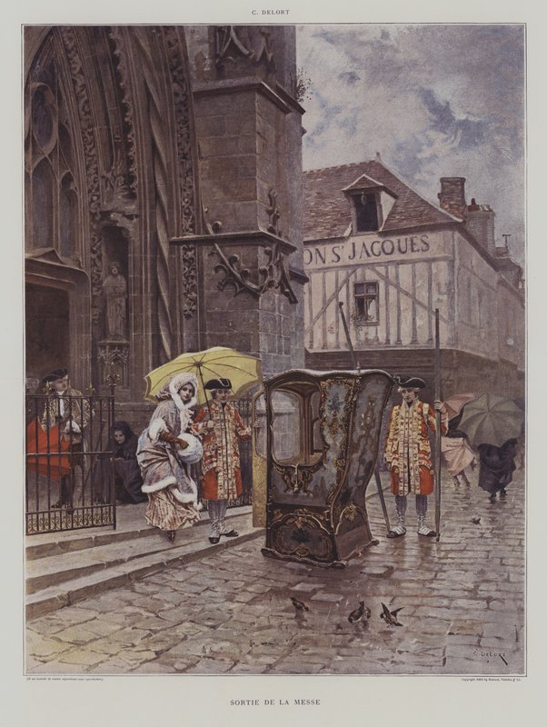 Sortie de la Messe (Ayin sonrası kiliseden ayrılma) by Charles Edouard Delort