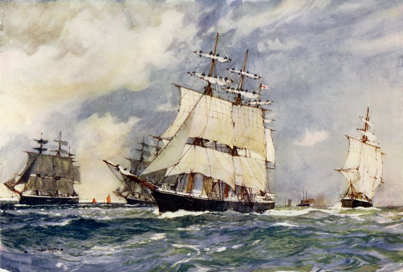 Yelken Eğitim Filosu, 1899 by Charles Edward Dixon