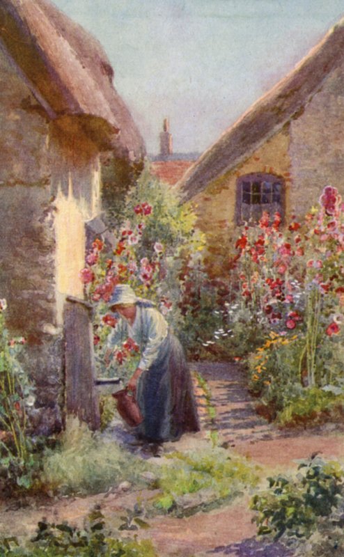 Bir Kulübe Bahçesinde Gülhatmi (renkli taş) by Charles Edwin Flower