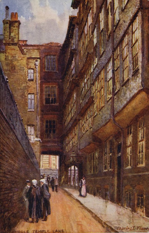Orta Temple Lane, Londra by Charles Edwin Flower