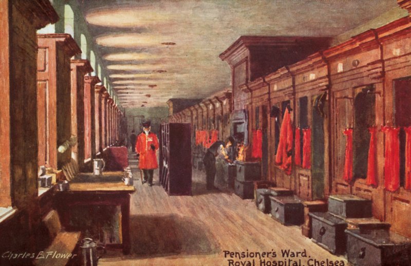 Emekliler Koğuş, Kraliyet Hastanesi, Chelsea by Charles Edwin Flower