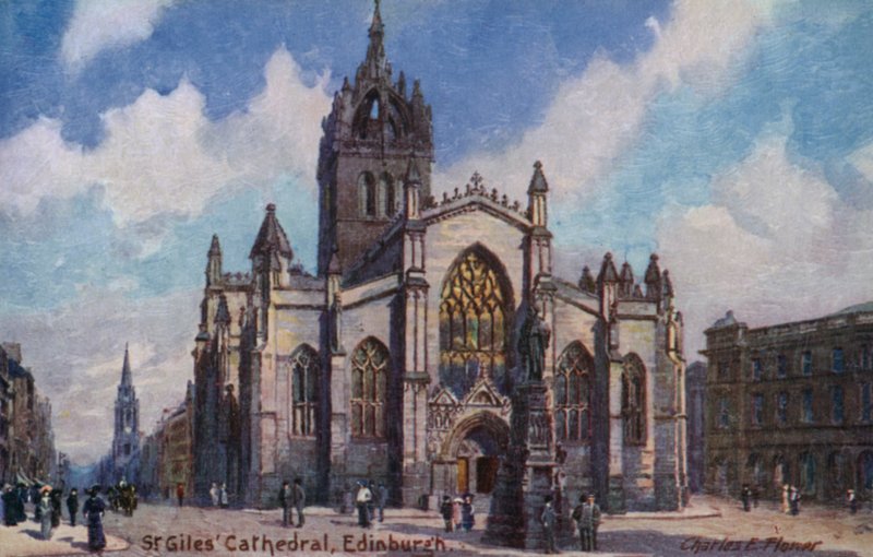 St Giles Katedrali, Edinburgh, İskoçya (renkli taş) by Charles Edwin Flower