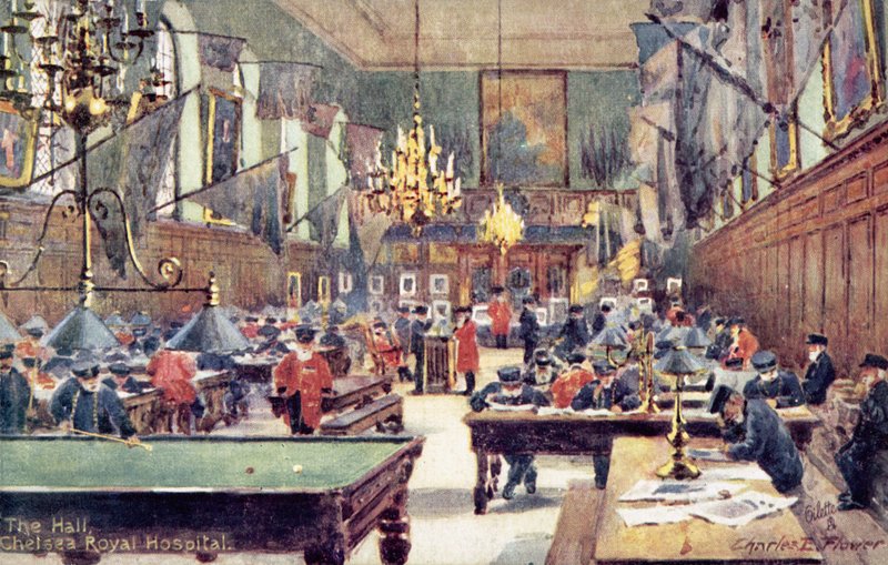 The Hall, Chelsea Kraliyet Hastanesi, Londra by Charles Edwin Flower