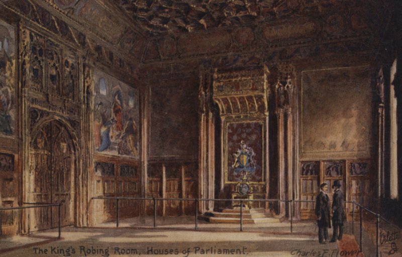 Kralın Soygunu Odası, Parlamento Evleri (renkli taş) by Charles Edwin Flower