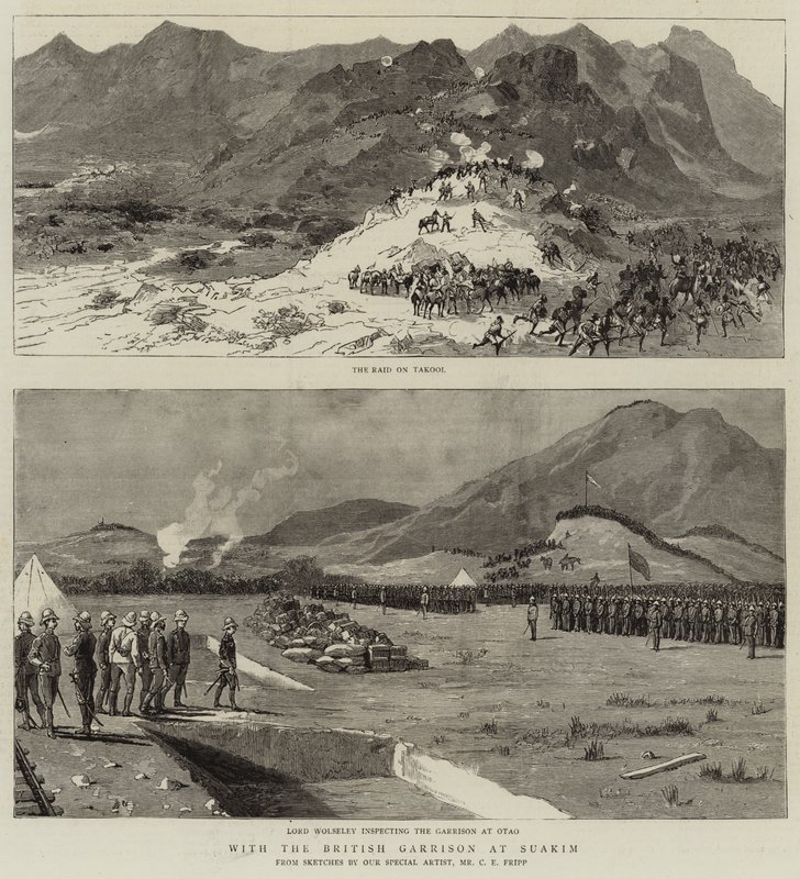 Suakim'deki İngiliz Garnizonu ile by Charles Edwin Fripp