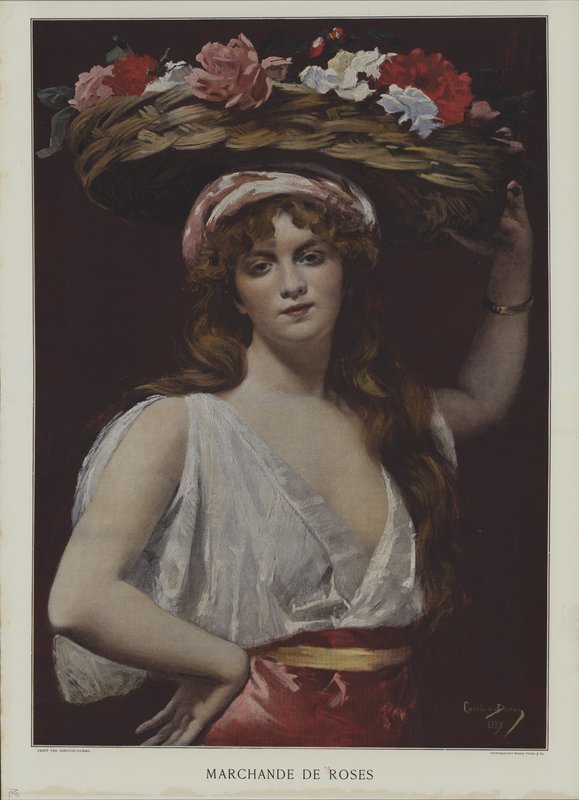 gül satıcısı by Charles Emile Auguste Carolus Duran