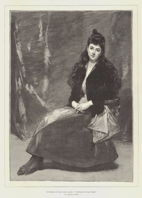 Paris Salonundaki Resimler, Portrait de Ma Fille by Charles Emile Auguste Carolus Duran