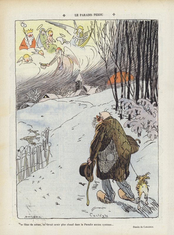Cennet kaybetti. Le Rire için İllüstrasyon by Charles Emile Egli
