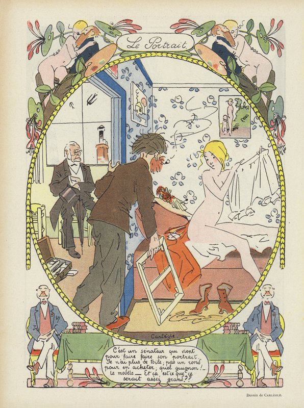 Portre. Le Rire için İllüstrasyon by Charles Emile Egli