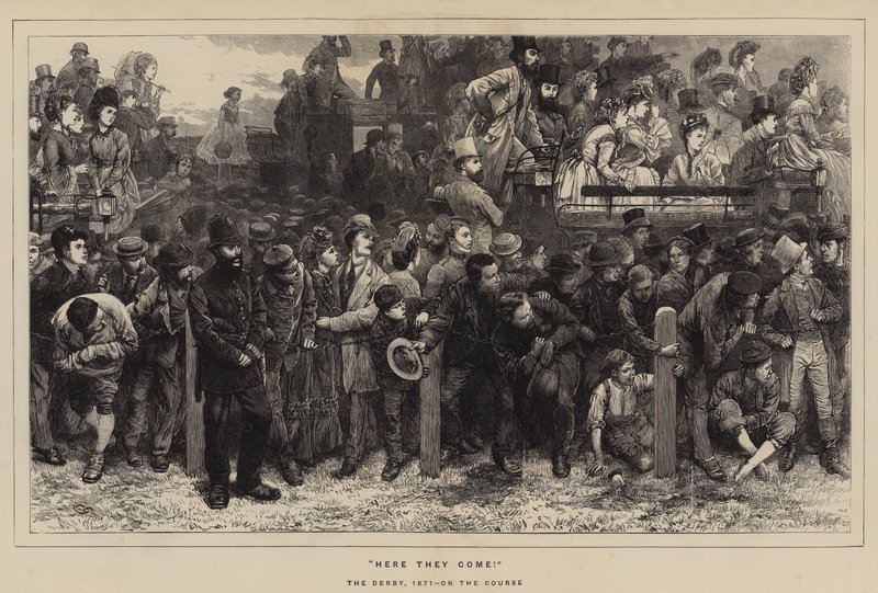 İşte Geldiler!, Derbi, 1871, Sahada by Charles Green