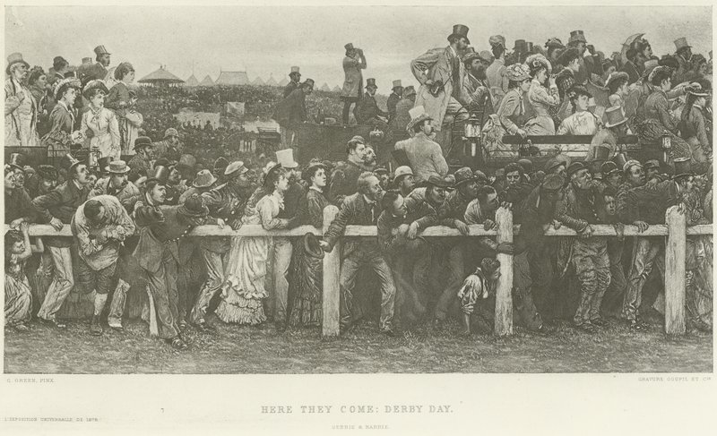 Here they come: Derby Day (gravure) by Charles Green