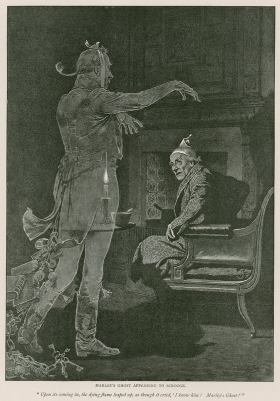 Charles Dickens'ın Noel Şarkısı için İllüstrasyon by Charles Green