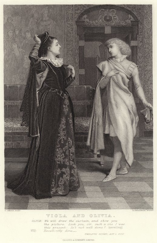 Viola ve Olivia, Onikinci Gece, Perde I, Sc V by Charles Green