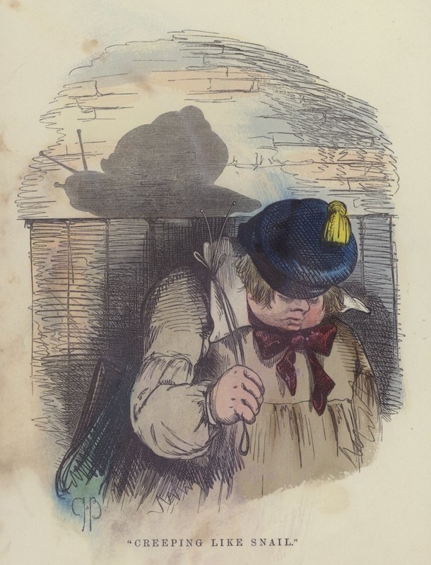 Sürünen Salyangoz Gibi (renkli gravür) by Charles Henry Bennett