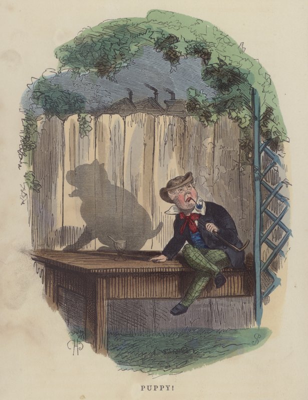 Köpek yavrusu (renkli gravür) by Charles Henry Bennett