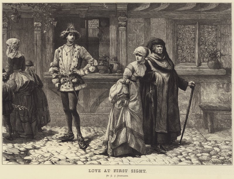 İlk Görüşte Aşk (gravür) by Charles J. (after) Staniland