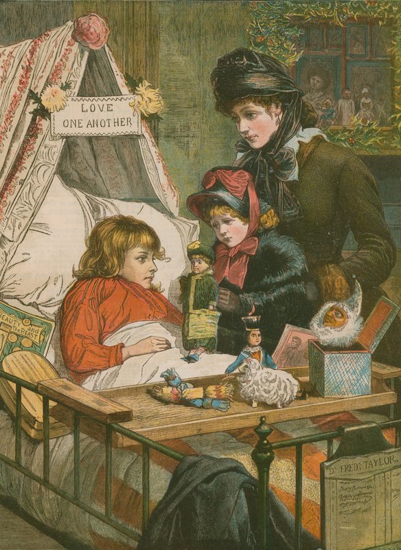 Noel Gelir Ama Yılda Bir: Evelina Hastanesinde Bir Sahne by Charles J. Staniland