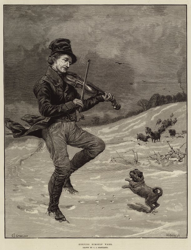 Keeping Himself Warm  by Charles J. Staniland