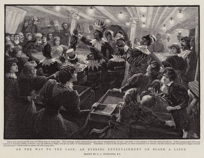 Pelerin Yolunda, Gemide Bir Akşam Eğlencesi by Charles J. Staniland