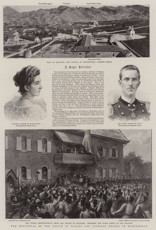 Napoli Prensi ve Karadağ Prensesi Helene'in Nişanı by Charles J. Staniland