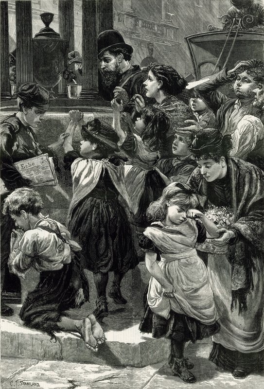 Londra Su Temini - Boğucu Bir Günde Bir Eskiz by Charles J. Staniland