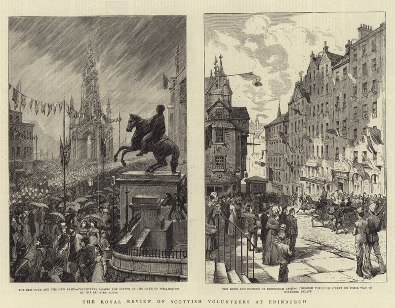 Edinburgh'daki İskoç Gönüllülerinin Kraliyet İncelemesi by Charles J. Staniland