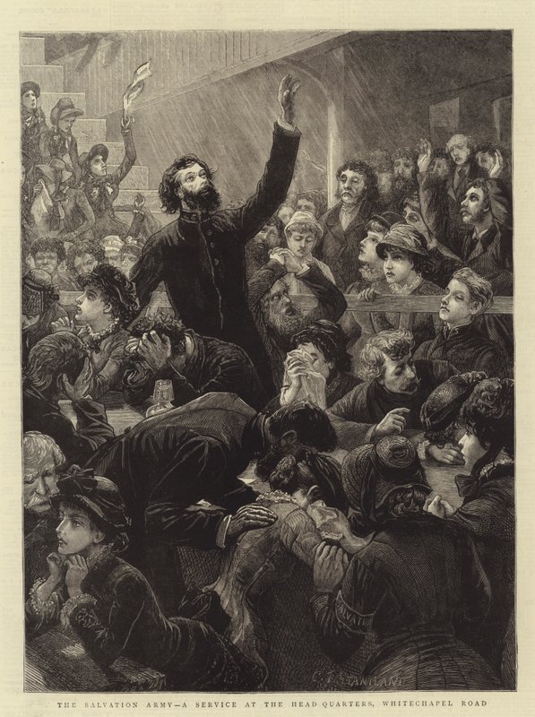 Kurtuluş Ordusu, Genel Merkezde bir Hizmet, Whitechapel Yolu by Charles J. Staniland