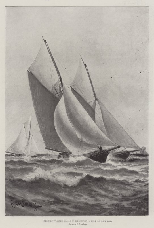 Yüzyılın İlk Yat Sezonu, Bir Boyun-Boyun Yarışı by Charles John de Lacy