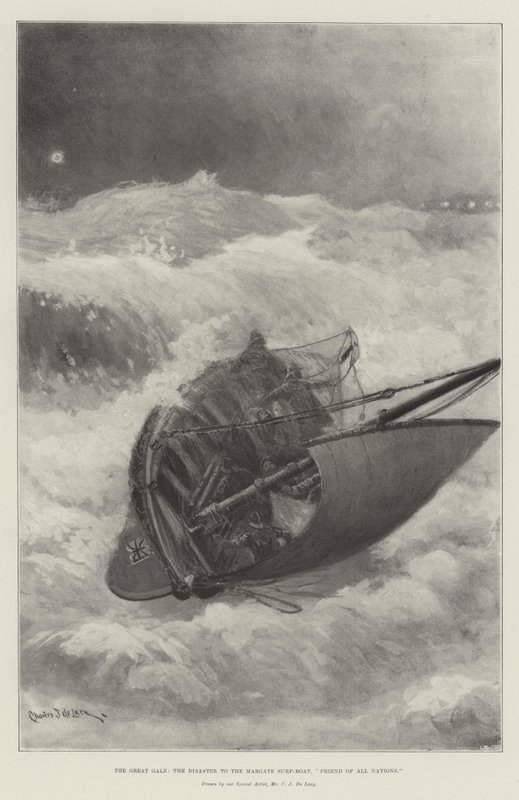 Büyük Gale, Margate Sörf Teknesinin Felaketi, Tüm Ulusların Dostu by Charles John de Lacy