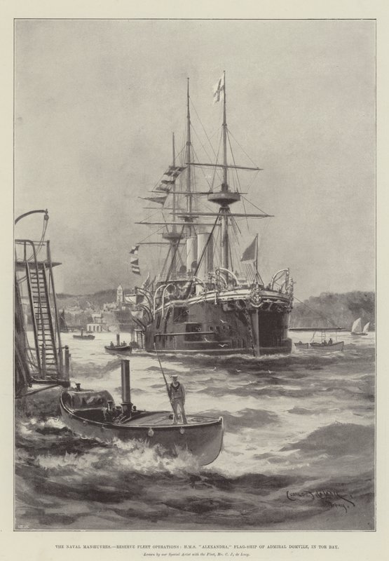 Deniz Manevraları, Yedek Filo Operasyonları, HMS Alexandra, Amiral Domvile Bayrak Gemisi, Tor Körfezi