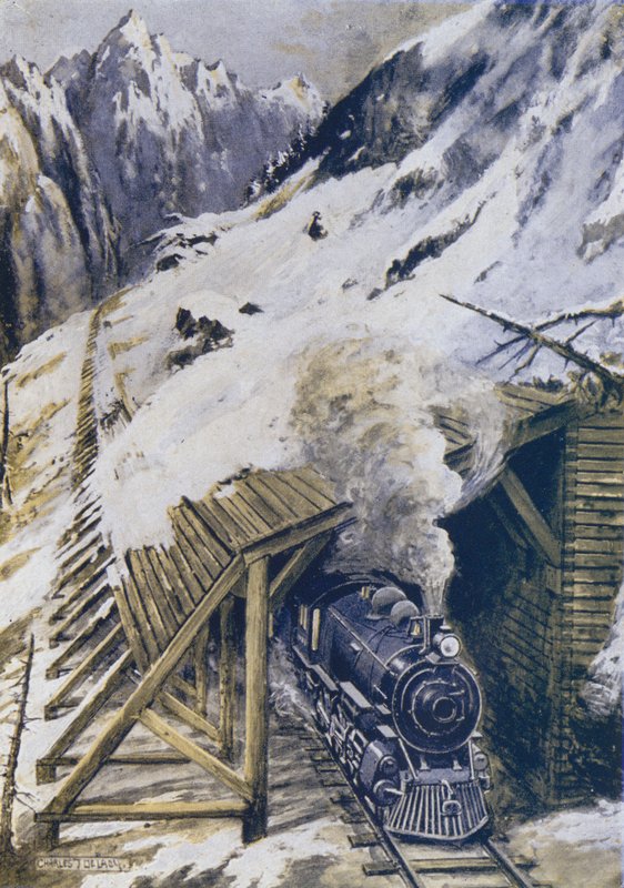 Trenler çığlardan nasıl korunur? by Charles John de after Lacy
