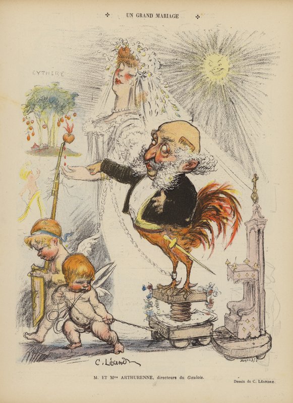 Harika bir evlilik. Le Rire için İllüstrasyon by Charles Leandre
