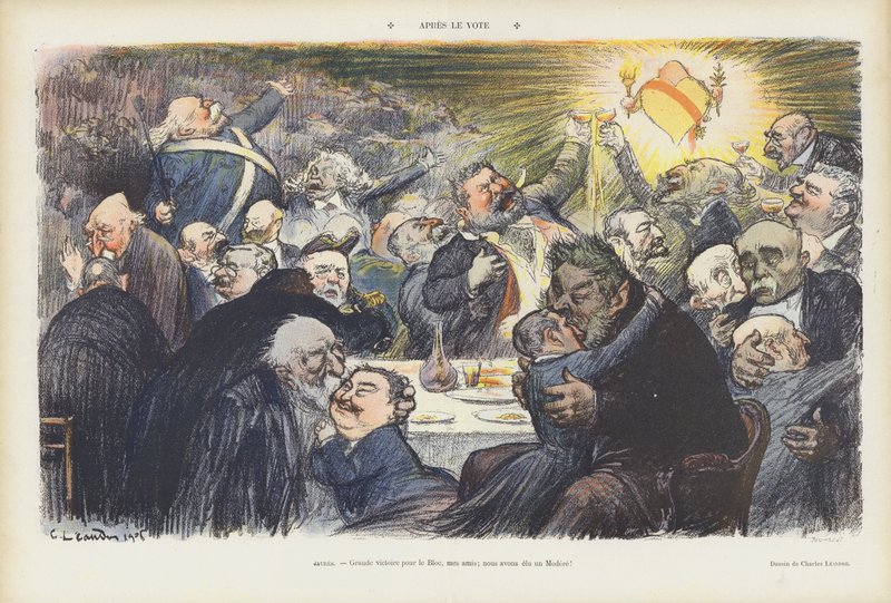 Oylamadan sonra. Le Rire için İllüstrasyon by Charles Leandre