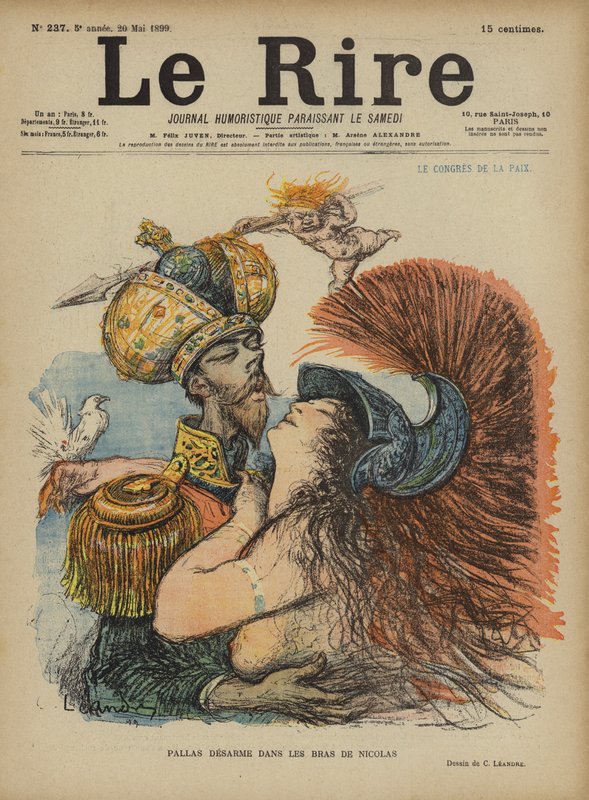 Rusya Çarı II. Nicholas, Le Rire için İllüstrasyon by Charles Leandre
