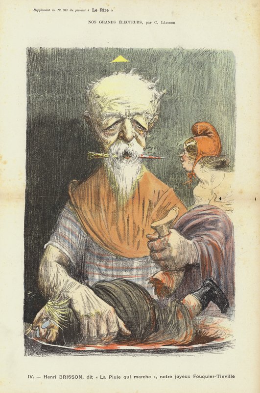 Henri Brisson, Fransız politikacı, Le Rire için illüstrasyon by Charles Leandre