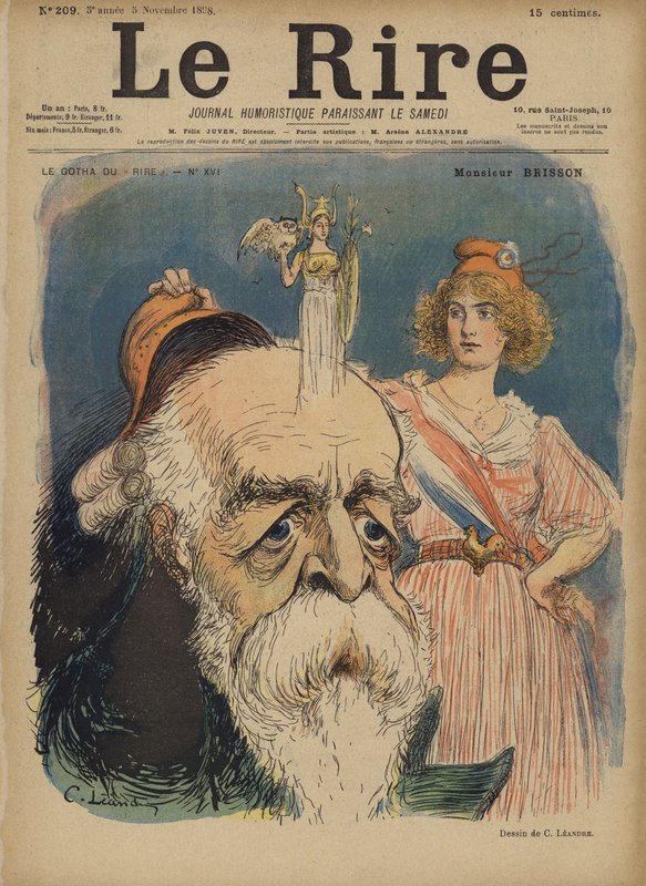 Henri Brisson, Le Rire için İllüstrasyon by Charles Leandre