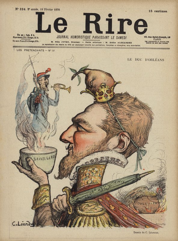 Le Duc DOrleans, Le Rire için İllüstrasyon by Charles Leandre