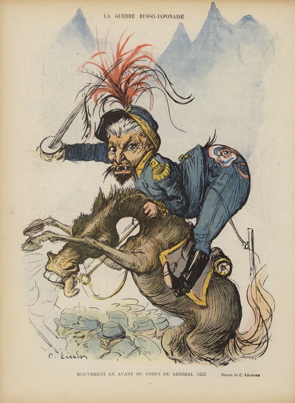 Rus-Japon Savaşı. Le Rire için İllüstrasyon by Charles Leandre
