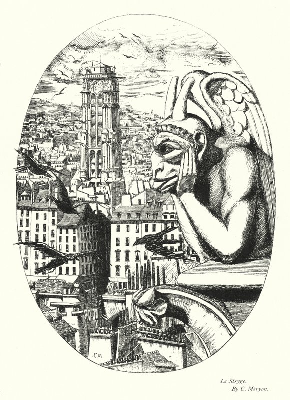 Le Stryge (taş) by Charles Meryon