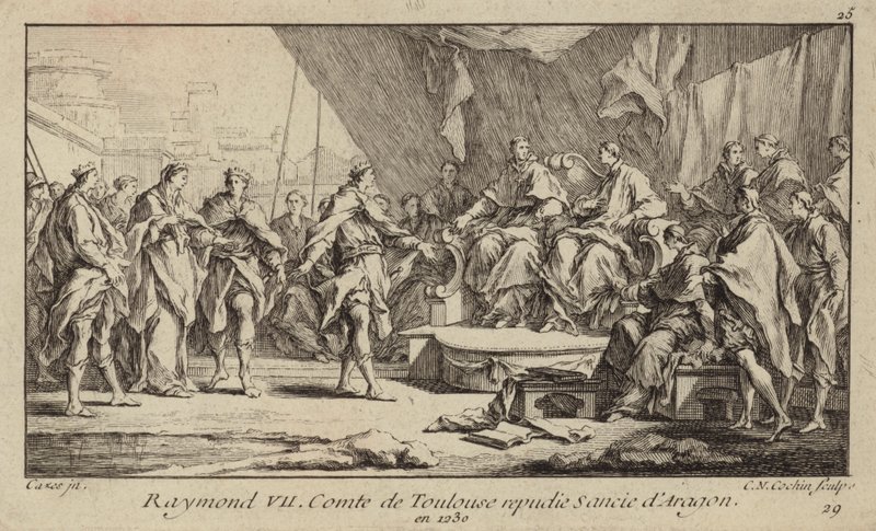 Toulouse Kontu Raymond VII, karısı Aragonlu Sancha