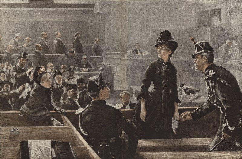 Beraat, Paris mahkemelerinde bir sahne by Charles Paul Renouard