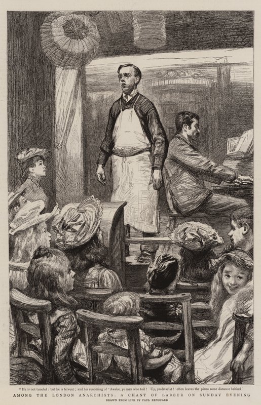 Londra Anarşistleri Arasında, Pazar Akşamı Bir Emek Şarkısı by Charles Paul Renouard