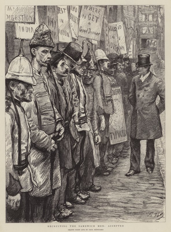 Sandviç Adamların İşe Alınması, Kabul Edildi by Charles Paul Renouard