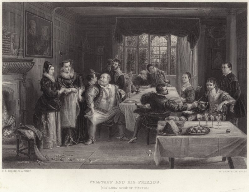 Falstaff ve arkadaşları by Charles Robert Leslie