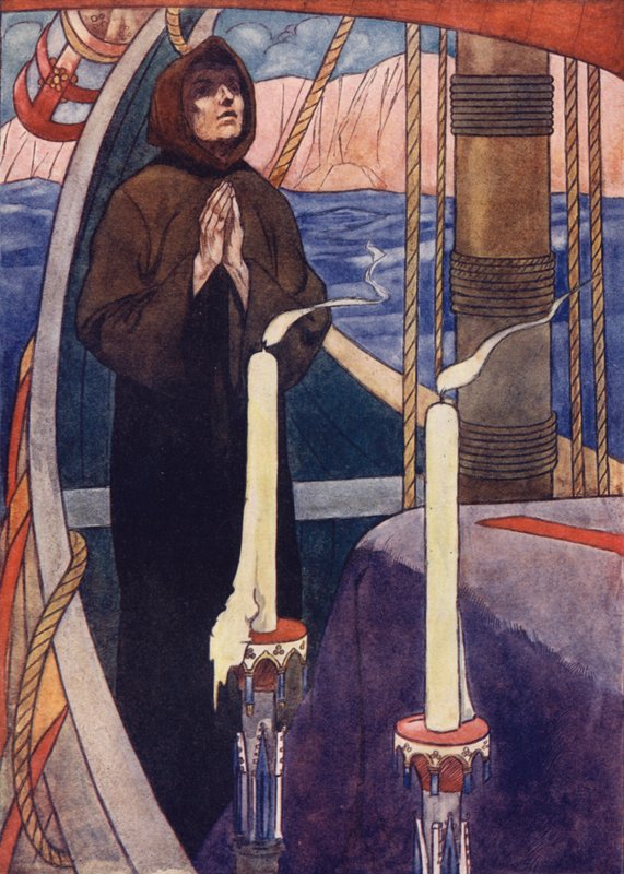 Bir keşişe bir vizyonda Andrews kemiklerini belirli bir gemiye bindirmesi söylendi. by Charles Robinson