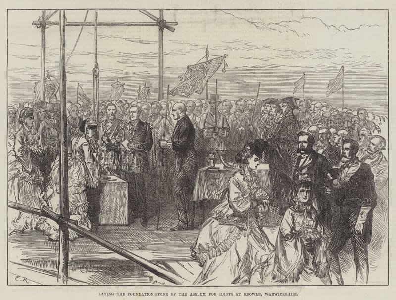 Warwickshire, Knowle'da Aptallar İçin Sığınma Evinin Temel Taşını Atmak by Sir John Charles Robinson