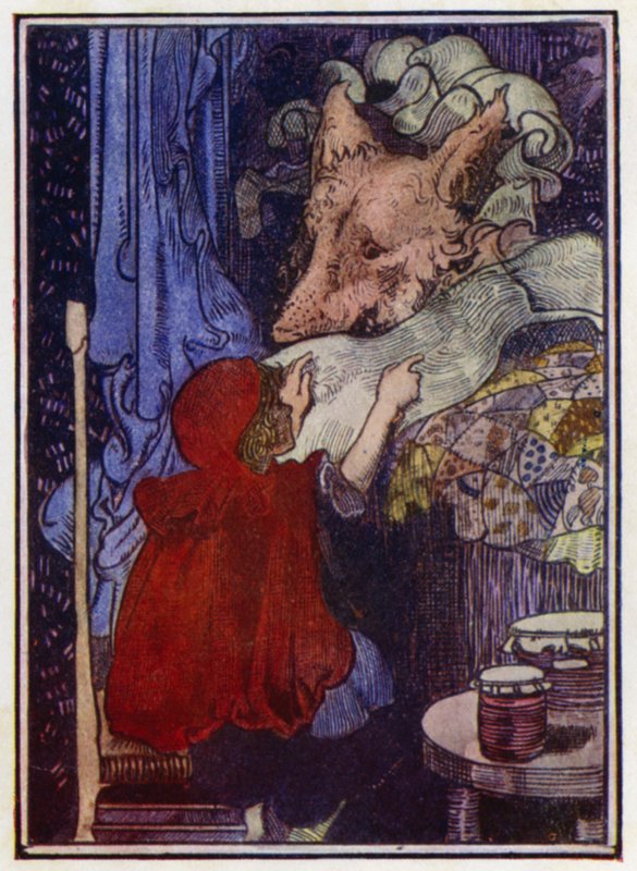 Küçük Kırmızı Başlıklı Kız (renkli taş) by Charles Robinson