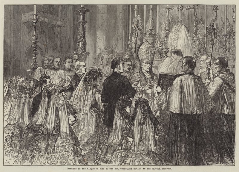 Bute Markisinin Saygıdeğer Gwendaline Howard ile Evliliği, Brompton Oratory'de by Sir John Charles Robinson