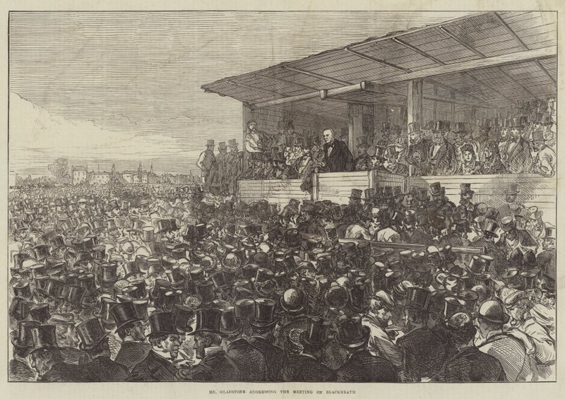 Bay Gladstone, Blackheath Toplantısı'na hitap ediyor by Sir John Charles Robinson